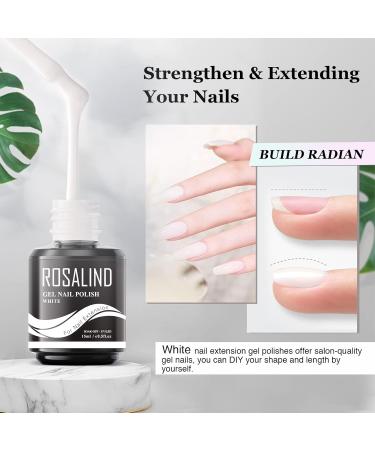 ROSALING Gelin 15ml - Strong Builder Gel for Nail Extensions & Repair | UV/LED White Nail Polish for Strengthening & Art - Buy Online on GoSupps.com
