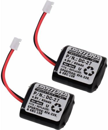 Synergy Digital Replacement Batteries Compatible with Kinetic MH70AAAQ4GC Replacement (Ni-MH 4.8V 110 mAh) Replacement for SportDOG RFA-228 Battery Combo-Pack Includes: 2 x DC-27 Batteries