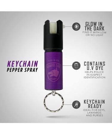 Guard Dog Pepper Spray Stun Gun Combo Pack - Self Defense Keychain Set, Personal Safety Devices for Women, Home Defense & Self Defense Kit Purple - Buy Online on GoSupps.com