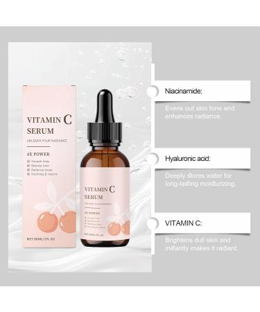  Nuvilo Vitamin C Hyaluronic Acid Face Serum - Moisturizing Care for Smooth Radiant and Balanced Skin (4 Pcs) - Buy Online on GoSupps.com