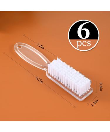 Fingernail Cleaner Brush 6 Pack with Handle Grip - Nail Scrub Brushes for Hand and Foot Pedicure - Buy Online on GoSupps.com