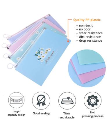 Ruichy 8-Piece Storage Bag Set for Facial Covers & Cosmetics - Portable Reusable Organizers for Girls | Multi-Purpose Zippered Plastic File Bags - Buy Online on GoSupps.com