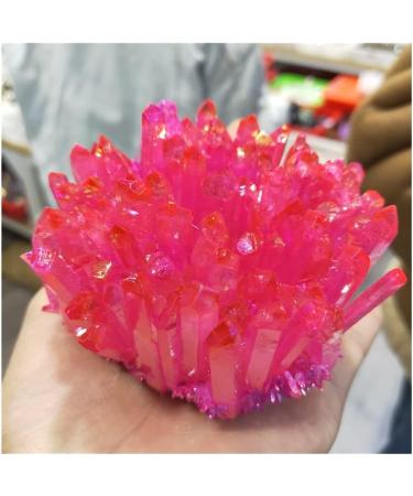 Electroplate red Aura Quartz Crystal Cluster with Rainbow Light Natural Stone and for Home kaixun - Buy Online on GoSupps.com