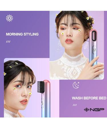 NGP 3 in 1 Electric Hair Styler Brush & Blow Dryer - 1200W Multifunctional Hot Air Brush for Curly & Straight Hair - Purple - Buy Online on GoSupps.com