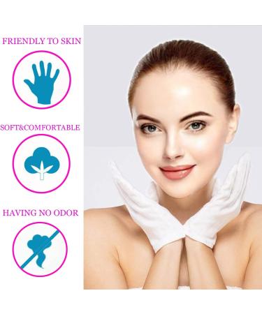 White Cotton Moisturizing Gloves for Women - 10 Pairs | Soft, Elastic Skincare & Working Gloves for Dry Hands, Jewelry Inspection | One Size Fits Most - Buy Online on GoSupps.com