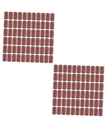 FOMIYES 200 Pcs Manicure Sanding Bands Grit Sanding Bands Grinding Head Sander Band Ceramics Tools Cylindrical Polishing Sanding Ring Bands Ceramic Tools Medium Sanding Nail Suite mediumx2pcs As Shownx2pcs
