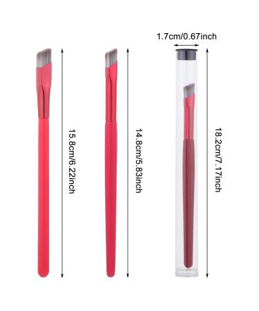 2Pcs Multi-Function Eyebrow Brush Set for Smoky Makeup and Hairline Drawing - Easy to Clean Red Brushes - Buy Online on GoSupps.com