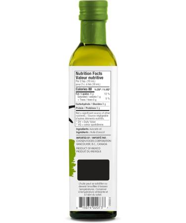 Chosen Foods 100% Pure Avocado Oil Non-GMO High-Heat All Purpose Oil 250ml Avocado Oil 250 ml (Pack of 1) - Buy Online on GoSupps.com