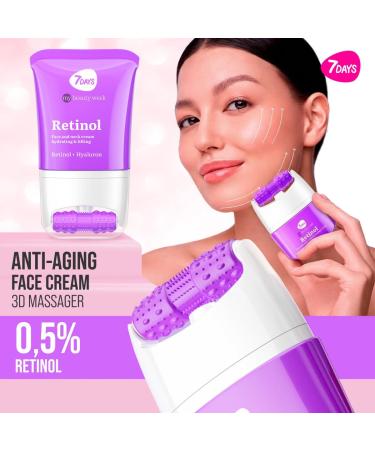  7Days 7Days Moisturizing Face Cream with Retinol & Hyaluronic Acid | Firming Face & Neck Cream | Roller Masker Anti Swelling for Skin | Skincare Koreana 80ml - Buy Online on GoSupps.com