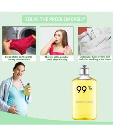 99% Period Panty Cleaner Underwear Laundry Detergent Liquid Underwear Detergent Laundry Detergent For Washing Underwear Plant Based Laundry Detergent Maintain Underwear Freshness (Blue+Pink) - Buy Online on GoSupps.com