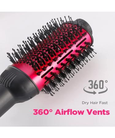 MiroPure Hot Air Brush One Step Hair Dryer & Volumizer - Rose Red - Buy Online on GoSupps.com