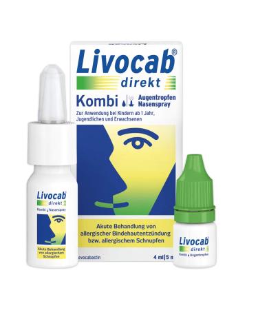 LIVOCAB direct combo 4 ml eye drops + 5 ml nasal spray 1 P