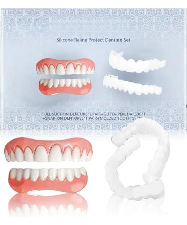 Rapid Smile Denture Reline Set - Upper and Lower Dentures Set Rapid Smile Moldable False Teeth Fast to Install Durable Fit 2025 Easy to Use - Buy Online on GoSupps.com