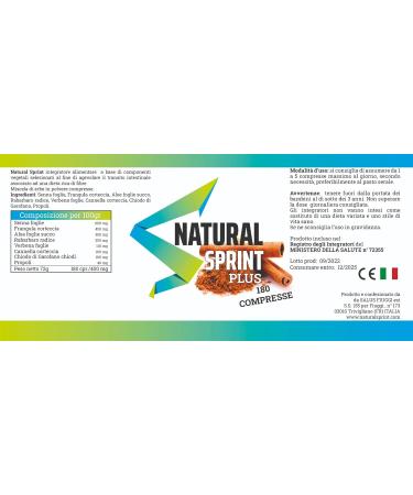 Natural Sprint Laxative 180 Tablets Constipation 100% Natural Stool Softener Relieves Bloating. Aloe Sene Propolis Frangula (Burdaine) Rhubarb - Buy Online on GoSupps.com
