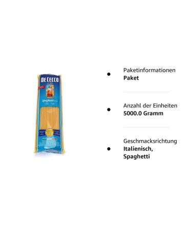 Buy 10x Pasta De Cecco 100% Italian Spaghetti n. 12 - 500g Pack | Authentic Italian Pasta for International Shipping - Buy Online on GoSupps.com