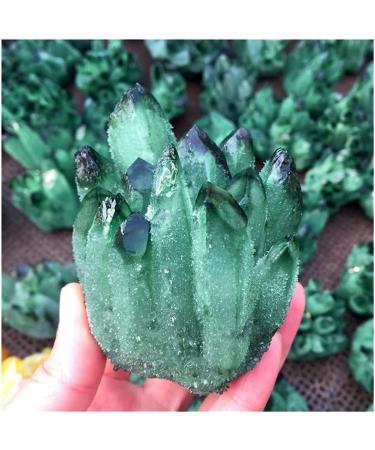 Natural Crystal Rough Stone Crafts Natural Green Ghost Phantom Quartz Crystal Cluster Crystal Druse Specimen Minerals Reiki - Buy Online on GoSupps.com