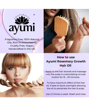 Ayumi Rosemary Oil for Hair Growth Spray | 100% Natural Clinically Proven Hair Loss Treatment | Rosemary Oil Infused Biotin to Stimulate Hair Growth | Castor Oil Organic & Pure Coconut Oil |100 ML - Buy Online on GoSupps.com