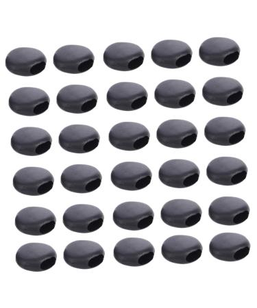 FOMIYES 500 pieces Elastic plastic buckle with round cut-off buckle slipproof cord stopper Elastic cord mask accessories mask attachment anti-slip button for mask round 1x1cm