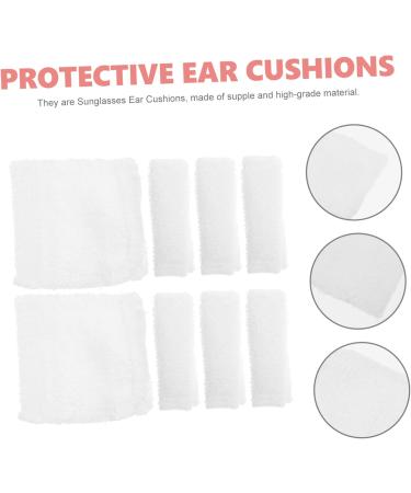 Gleavi 8ST Ear Pads for Glasses & Masks | Hearing Protection | Comfortable & Soft White Towel 5.5x5.5cm - Buy Online on GoSupps.com