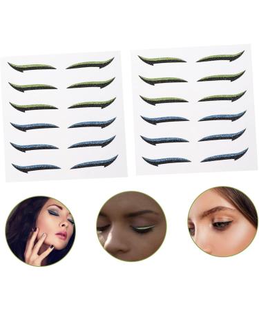 minkissy 12 Pairs Glitter Eyeliner Double Eyelid Stickers Double Eyelid Tapes Eye Makeup Stickers Reusable Eyeliner Sticker Women Eyeliner Sticker Eyeliner Decal Tool Miss Flash - Buy Online on GoSupps.com