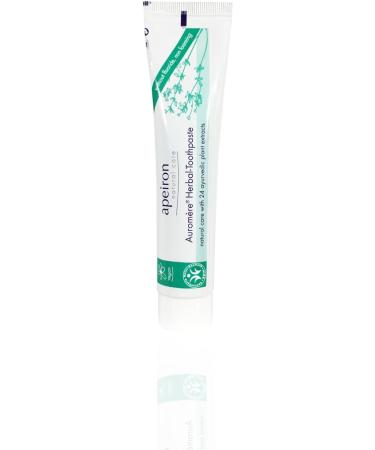APEIRON Auromere Herbal Toothpaste - Organic Vegan Fluoride-Free (2 x 75 ml) - Strong Herbal Taste Natural Cosmetics - Buy Online on GoSupps.com