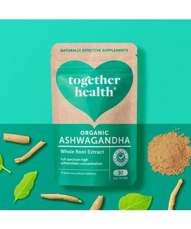 Organic KSM-66 Ashwagandha Roots Extract 30 Vegecaps | Vegan Friendly, UK Made | High Concentration Full Spectrum Formula | 100% Certified | Unflavoured - Buy Online on GoSupps.com