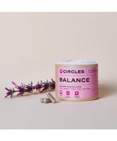 Circles BALANCE - Hormonal Balance - Natural Dietary Supplement - Painful or Irregular Period PMS - Vegan - Chatthrie Magnesium Rhodiola Ginkgo Vitamin B6-60 Capsules - Buy Online on GoSupps.com
