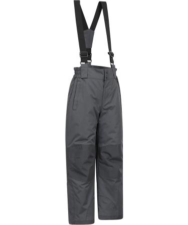 Mountain Warehouse Raptor Ski Pants for Kids | Dark Gray Reinforced Knee Snow Density Pockets & Zipper Ankle | Winter Gear for Boys & Girls 3-4 Years - Buy Online on GoSupps.com