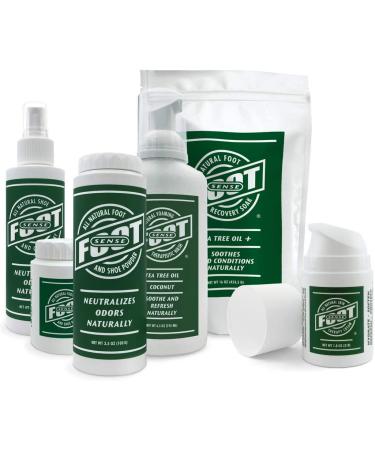Foot Sense Bundle - Natural Foot & Shoe Powder 3.5 oz + Shoe & Gear Spray 5 oz - Odor Fighting Combo - Buy Online on GoSupps.com