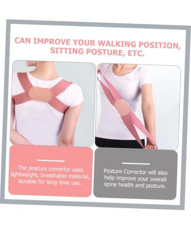 Adjustable Back Correction Belt | Posture Corrector & Support Strap for Women & Kids - Anti Hunchback Pink - Buy Online on GoSupps.com
