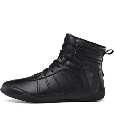Durable Non-Slip Boxing Wrestling Shoes | High Traction Combat Sneakers - Black - Buy Online on GoSupps.com