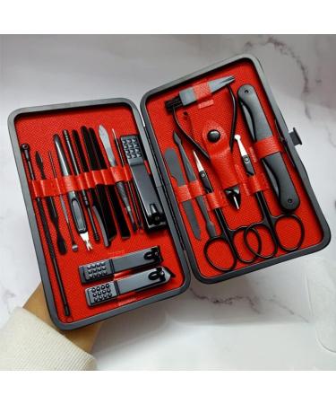 Nail Clippers Set Nail Clippers Set Travel Manicure Set Personal Nail Care Nail Care Built-in Nail File Suitable for Men and Women to Use at Home Black - Buy Online on GoSupps.com