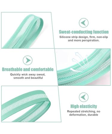 Shop Lophe Sports Hair Bands - 3 Pack Elastic Headbands for Yoga Running & Football | Slipproof Moisture-Wicking | Unisex - Black Green & Blue - Buy Online on GoSupps.com