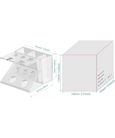 Clear Acrylic Razor Holder & Brush Stand | Multifunctional Cosmetic Organizer for Razors Toothbrushes and Shaving Cream - Buy Online on GoSupps.com