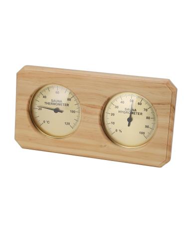 Wooden 2-in-1 Sauna Thermometer & Hygrometer | Accurate Humidity & Temperature Control for Optimal Sauna Experience - Buy Online on GoSupps.com