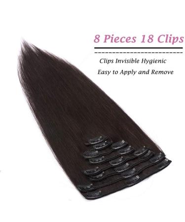 UK Fashion Shop: Clip-In Straight Hair Extensions for Women - 50cm 105g 1B# Natural Black - Full Head 8 Strands - Buy Online on GoSupps.com