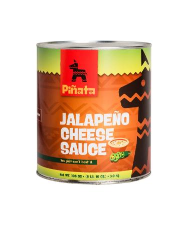 MexGrocer Pinata Jalapenio Cheese Sauce | 3000g | Tex-Mex Cuisine | Medium | Chedar Cheese & Jalapeno Chilli | For Hot & Cold Food | Excellent Taste