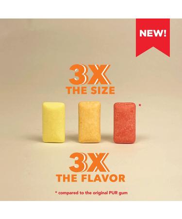 PUR XXL Gum Sugar Free Chewing Gum with Xylitol  Aspartame Free + Gluten Free  Vegan Friendly - Natural Fruit Flavored Gum  30 Pieces (Pack of 1) 30 Count (Pack of 1) - Buy Online on GoSupps.com