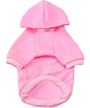 JECIKELON Winter Dog Hoodie Sweatshirts - Warm XXS Clothing for Small Dogs & Puppies | Cute Chihuahua Coat & Cat Costume in Y01-Pink - Buy Online on GoSupps.com