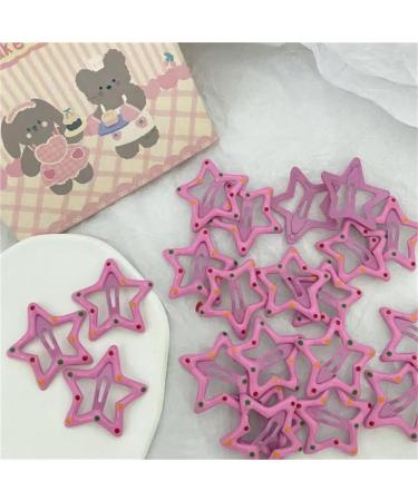 hgnxa 5 pairs Hair Clip Star Snap Clip For Girl Star Hair Clip For Kid Star Barrettes Bangs Clip Side Clip Star Hairpin Light pink - Buy Online on GoSupps.com