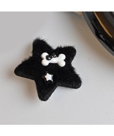 XIAHIOPT 1pc/1pair Plush Star Shape Hairpins with Resin Decor Girls Harajuku Hair Clip Ponytail Hair Clip - Buy Online on GoSupps.com