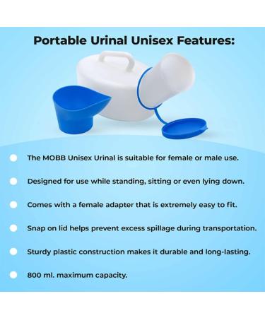 ICEMOB Unisex Pee Bottle with Scale and Cover 1000ML Urine Bottles Non Spill Ergonomic Handle Design Wee Bottle for Car Travel Outdoor Bring You Convenience and Comfort Women - Buy Online on GoSupps.com