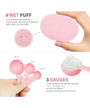 Fdit Face Mask Tool Set - 13 in 1 Mixing Bowl Kit with Spray Bottle Measuring Spoon Spatula Sponge Stick & Silicone Brush | International Shipping Available - Buy Online on GoSupps.com