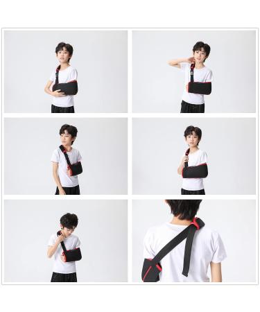 Kids Soft Foam Arm Sling - Black Shoulder Support Brace for Broken Collarbone and Injury (Kids L) | Ledhlth - Buy Online on GoSupps.com
