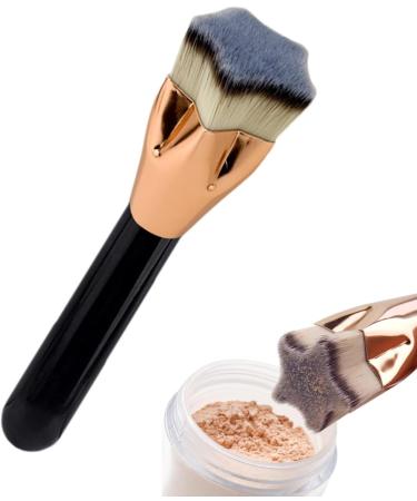 Teksome Foundation Brush Contour Soft Makeup Brush Pentagram Shaped Women Cosmetics Buffing Blending Brush with Ergonomic Handle for Business Trip Dating - Buy Online on GoSupps.com