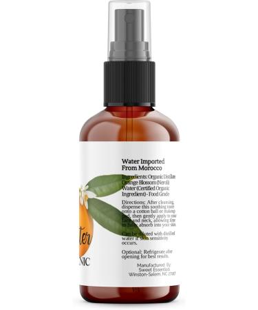 Organic Moroccan Orange Blossom Water - 4oz Glass Bottle | 100% Pure Neroli Water | Hydrating & Rejuvenating | Imported from Morocco - Buy Online on GoSupps.com