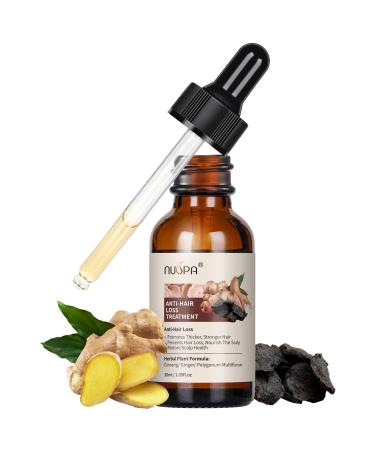 Hair Serum Repairing Hair Scalp with Herbal Extracts Scalp Massage Serum Water Base with Ginseng Ginger Polygonum Multiflorum for Men and Women Daily Use khaki