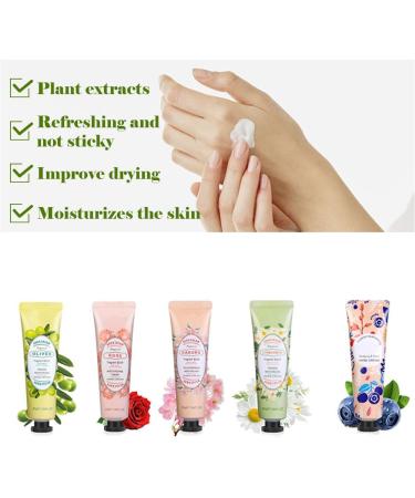 No l Coffret Cadeau Femme No l Cr mes Mains Hydratantes Cr mes pour Mains Coffret Cadeau pour Saint-Valentin Cadeau d'Anniversaire 5 Pi ces (Roses+Olives+Fleurs de Cerisier+Bleuets+Camomille) - Buy Online on GoSupps.com