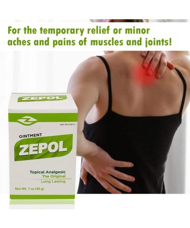 Zepol Original Topical Ointment for Muscles, Joints, Backache, Sprains & Strains - 1 oz (Pack of 2) - Buy Online on GoSupps.com