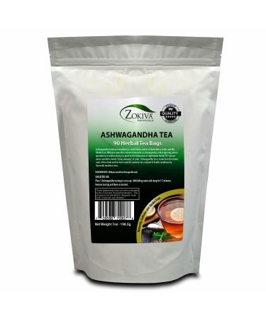 Ashwagandha Tea Organic 90 Bags Premium Quality 100% Pure Root -Withania Somnifera